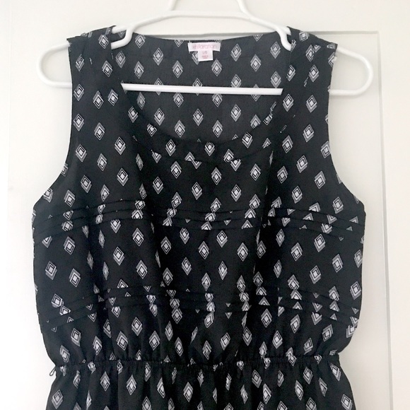 Xhilaration Black Patterned Dress - Picture 2 of 8